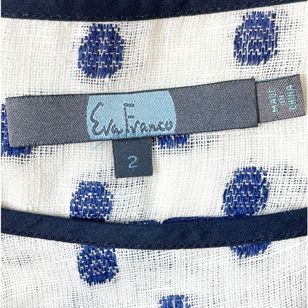 Anthropologie Eva Franco Polka Dot Linen Top (2) - Picture 11 of 13